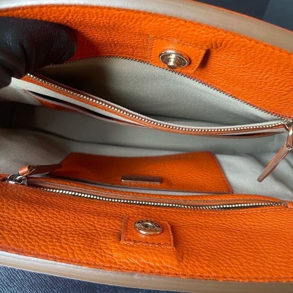 PradaCuir Frame Convertible Tote Canvas and Saffia - Picture 13 of 16